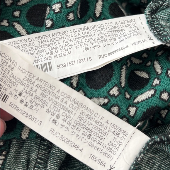 Zara Jacquard Geometric Print 70s Trousers Set Knit Top Outfit - Picture 10 of 11